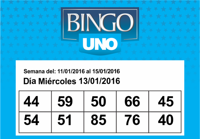 Consultá los números de Bingo UNO