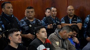 La sala de Tribunales de La Plata donde los acusados escucharon las condenas.
