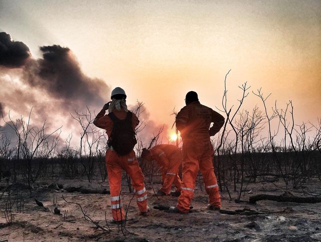 La llama de la solidaridad los llevó a luchar contra el fuego del Amazonas
