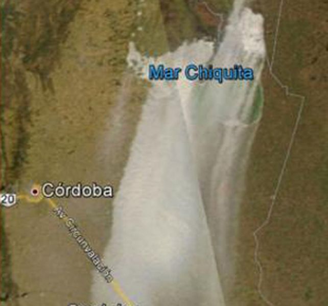 La tormenta fue registrada de manera satelital y afectó una franja hasta la ciudad de Villa María.