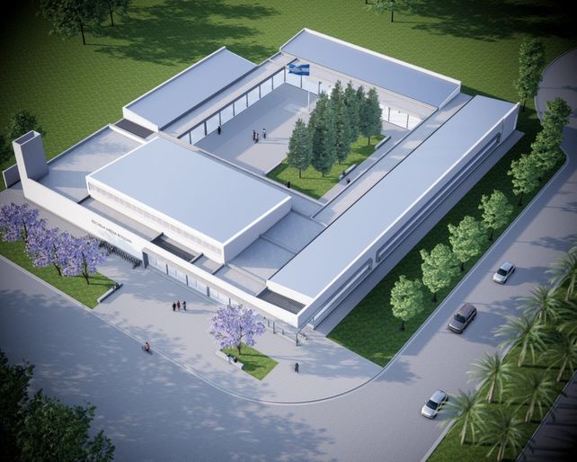 Comenzó la construcción del nuevo edificio de la escuela secundaria de Roldán