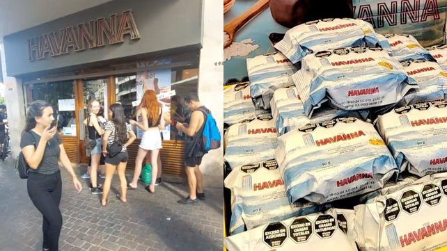 Cientos de rosarinos hicieron largas colas para conseguir el alfajor marplatense que fue tendencia en las redes sociales.