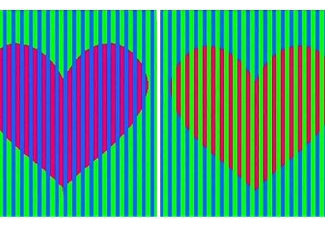 La ilusión óptica que se volvió viral: ¿de qué color son los corazones?