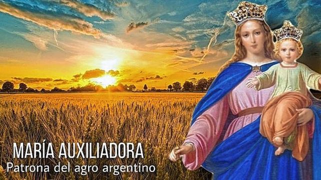 La advocación. De María Auxiliadora fue declarada patrona del agro argentino por decreto presidencial Nº 26.888 del 27 de octubre de 1949.