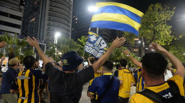 Los hinchas de Central en Fortaleza. Central está bien acompañado para su ilusión de seguir en Copa Sudamericana.