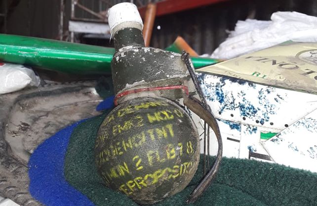 El explosivo hallado mientras se clasificaban los residuos&nbsp;