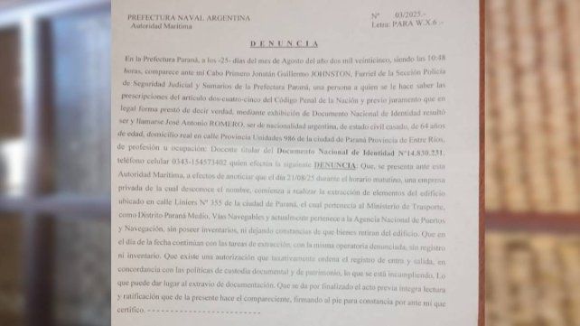 Sin inventario ni registro: detalles de la denuncia por la pérdida de documentación de Vías Navegables