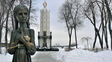 La escultura de la niña famélica en Kiev, símbolo del Holodomor.&nbsp;