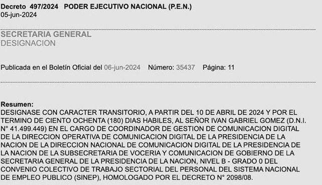 El nombramiento de Iván Gómez