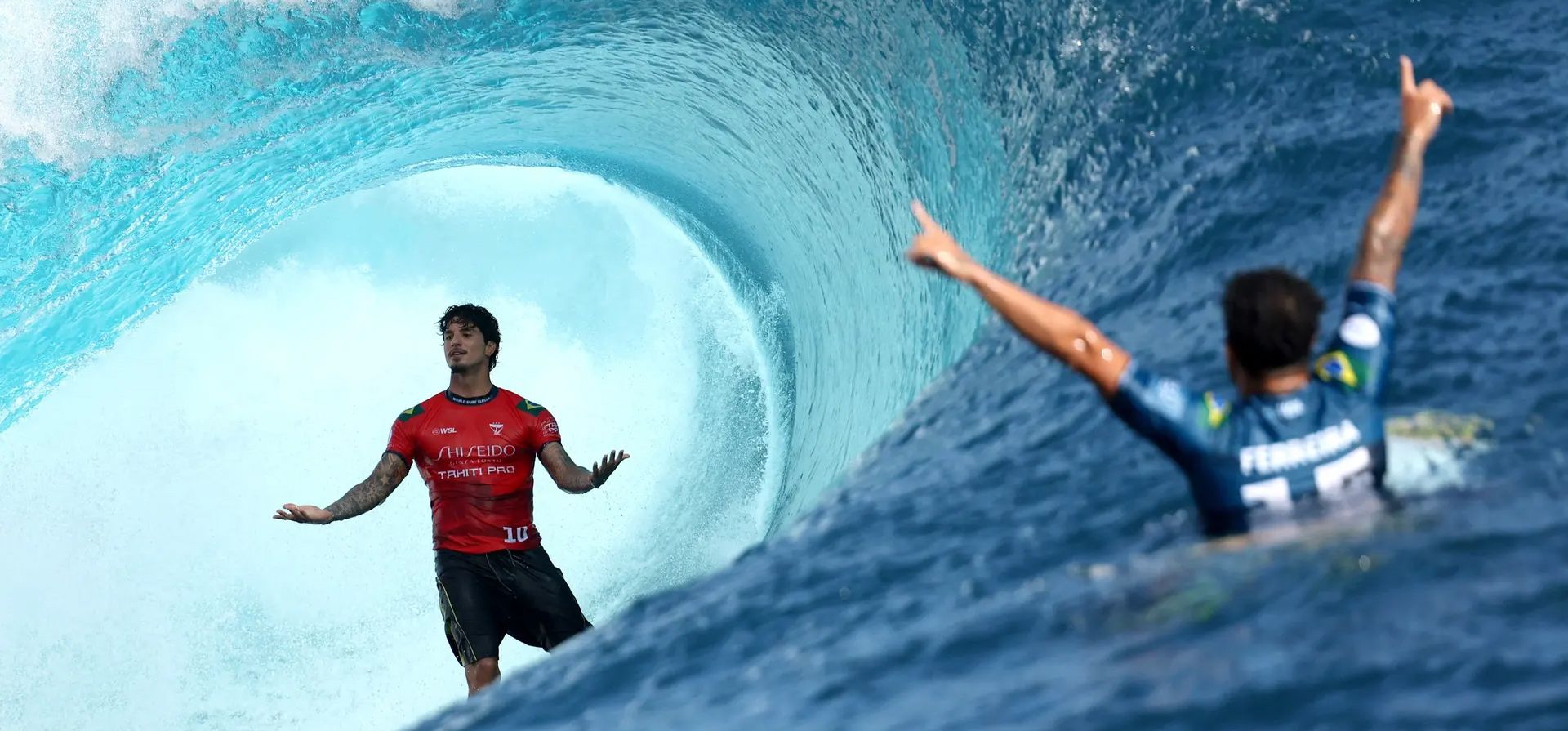 El brasileño Gabriel Medina en acción durante la final de la Liga Mundial de Surf, Teahupo'o, Tahití. Fotografía: Thomas Bevilacqua/Reuters El brasileño Gabriel Medina en acción durante la final de la Liga Mundial de Surf, Teahupo'o, Tahití. Fotografía: Thomas Bevilacqua/Reuters
