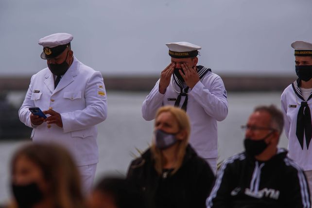 Homenajean a los 44 tripulantes del ARA San Juan en la Base Naval de Mar del Plata