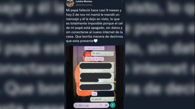 Una mujer envió un mensaje de WhatsApp al teléfono del marido muerto y la respuesta se convirtió en viral