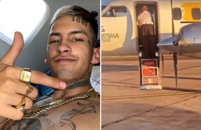 L-Gante vivió un momento tenso en pleno vuelo y lo contó en las redes sociales.