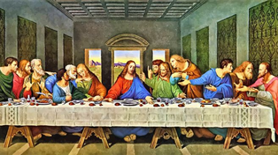 La Última Cena de Leonardo da Vinci representa la escena bíblica de la última comida de Jesús con sus apóstoles, que se conmemora el Jueves Santo