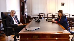 Patricia Bullrich y Aníbal Fernández volvieron a encontrarse en el marco de la transición en el área de seguridad.&nbsp;
