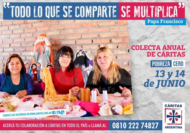 Cáritas lanza su Colecta Anual en Santa Fe