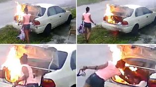 Prendió fuego un auto pensando que era el de su exnovio, pero se equivocó y terminó mal