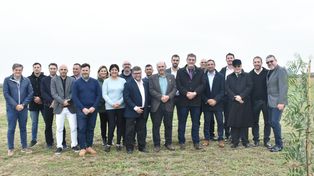 El intendente Jorge Massón recibió al rector de la UTN y demás representantes de la Universidad.