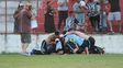 Los jugadores del Mondonguero festejan el cetro local. Los jugadores del Mondonguero festejan el cetro local.