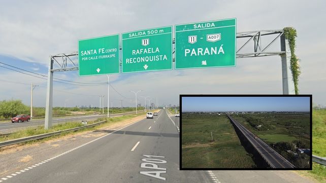 Acceso a Santa Fe por autopista. 