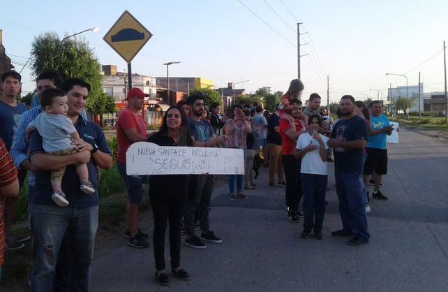 Los vecinos se manifestaron pidiendo seguridad