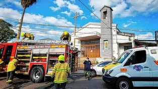 Principio de incendio en una iglesia de Paraná