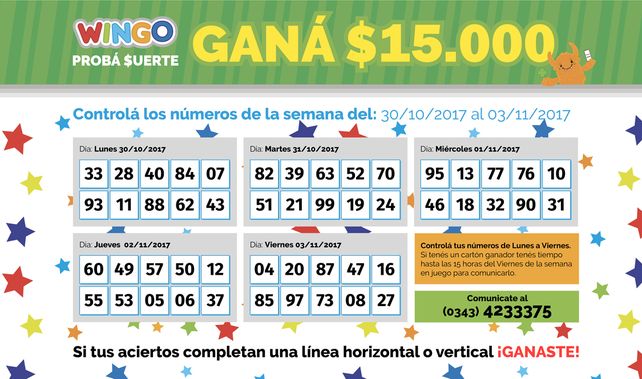 Controlá los números del Wingo