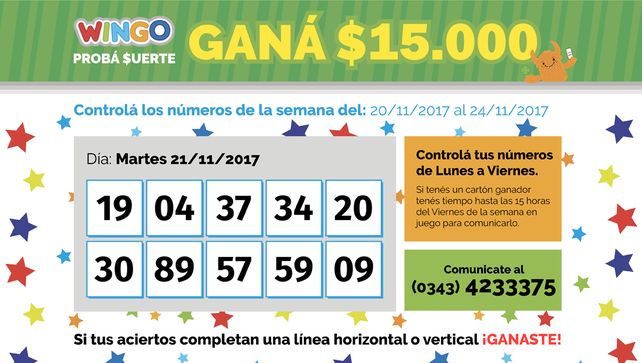 El Wingo: Controlá tus números