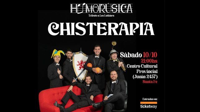 Humorúsica llega a Santa Fe con Chisterapia
