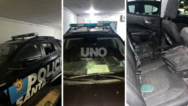 un móvil policial fue atacado durante el procedimiento