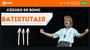 Código de bono Batistuta10 para apuestas deportivas en Betano Argentina
