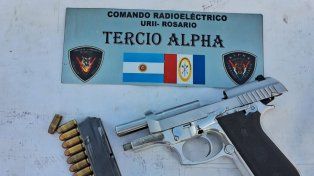 Cayó preso con un arma de guerra cargada en la cintura en la zona norte de Rosario