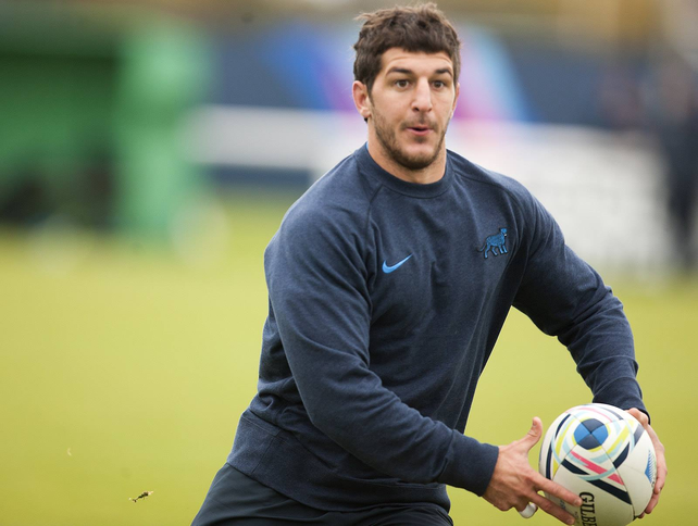 El back de Los Pumas se mostr&oacute; contento por volver a estar con sus amigos. &nbsp;