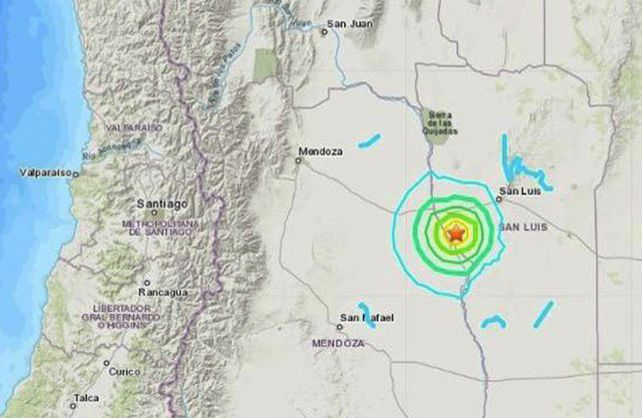El epicentro del sismo