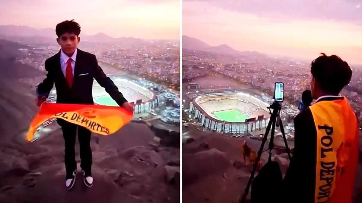 El periodista de 15 años que relató la final desde un cerro de Lima