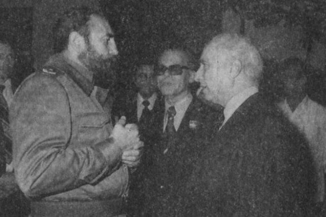 Fangio junto a Castro en 1981.