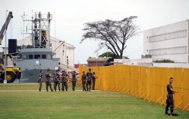 Desde hace días que se viene organizando un operativo en el puerto marplatense para recibir a la Fragata.