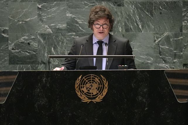 El presidente Javier Milei habló este martes ante la asamblea general de las Naciones Unidas.