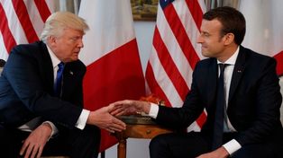El cambio climático complica la visita de Macron a Trump