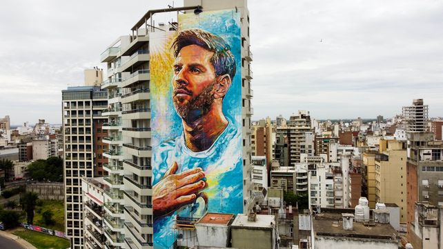 El icónico mural de Messi