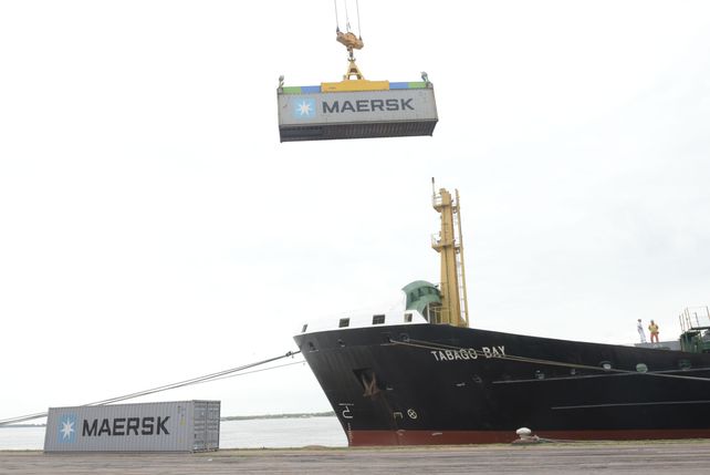 La actividad del puerto de Rosario.