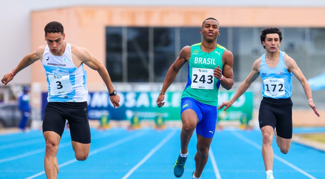 El porteño Franco Florio consiguió récord de los 100 metros llanos en el Sudamericano U23 en Cascavel.