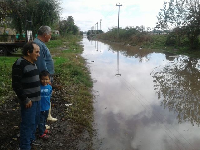 Quiroga, la calle que comparten Santa Fe y Recreo, bajo agua