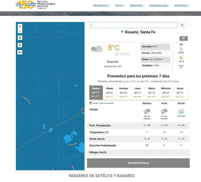 El tiempo en Rosario: jornada de viernes muy gris y con la posibilidad de lluvias