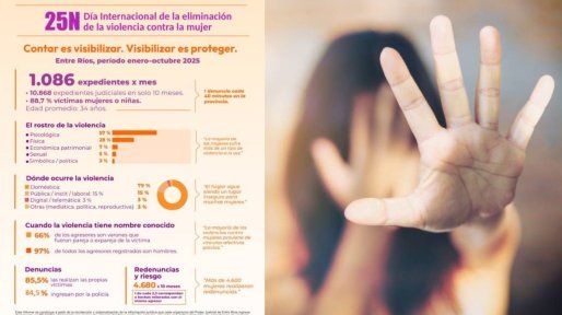 25N: en Entre Ríos se registran más de 1.000 expedientes por mes vinculados a violencia contra mujeres