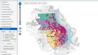 La herramienta lanzada por Producción permite la visualización y búsqueda de información urbana en el mapa cartográfico digital de la ciudad.