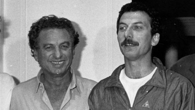 Mauricio Macri junto a su padre Franco