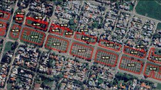 Los terreno que dispuso poner a la venta el Estado Nacional en la ciudad de Santa Fe.&nbsp;