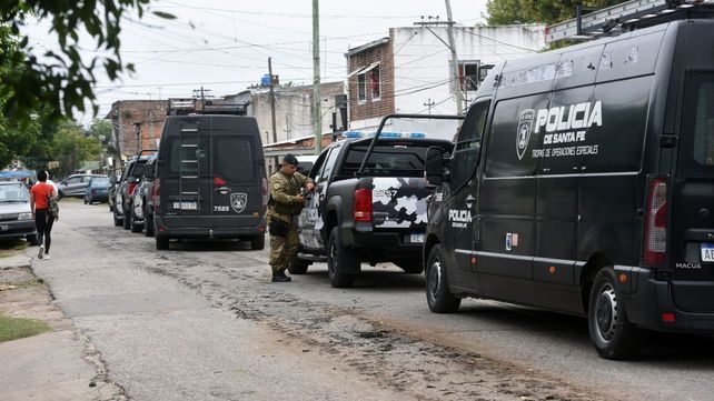 Uno de los tantos allanamientos por drogas realizados hace un tiempo en Rosario.&nbsp;