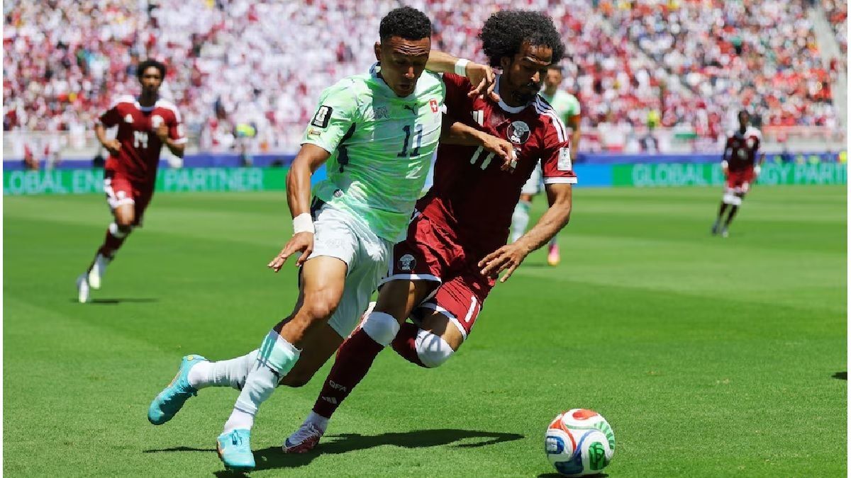 Qatar, con poco, se lo empató a Suiza en la última del partido